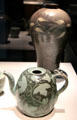 Korean stoneware bottle with ginseng leaves design & ewer in shape of melon at Smithsonian Freer Gallery of Art. Washington, DC.