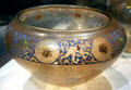 Enameled & gilded glass bowl from Syria at Smithsonian Freer Gallery of Art. Washington, DC.