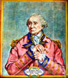 Tile mural of Patrick Tonyn, British Governor of Florida in museum of The Oldest House. St Augustine, FL.