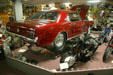 Ford Mustang hotrod among motorcycle collections at Tallahassee Antique Car Museum. Tallahassee, FL.
