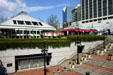 Steps of Underground area of Atlanta, where shops & activities occupy old rail station area. Atlanta, GA.