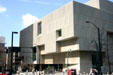 Inverted stepped facade of Atlanta-Fulton Public Library. Atlanta, GA.