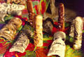 Carved tikis crafts at Paradise Cove. Oahu, HI.