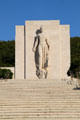 Lady Columbia symbolizes motherhood on Honolulu Memorial by sculptor Bruce Moore at Punchbowl Cemetery. Honolulu, HI.