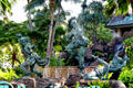 Hawk Soars with the Winds sculpture by Kim Duffett at entrance of Hilton Hawaiian Village. Waikiki, HI.