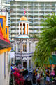 Octagonal tower of King's Village Shopping Center. Waikiki, HI.