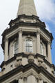 Tower detail of Cram's Colonial Revival Central Union Church Sanctuary Building. Honolulu, HI.