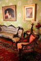 Settee & chairs in parlor at Dodge House. Council Bluffs, IA.