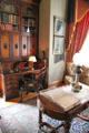 Desk & table in library at Dodge House. Council Bluffs, IA.