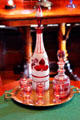 Decanter & glasses at Dodge House. Council Bluffs, IA.
