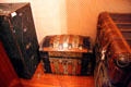 Trunks stored at Dodge House. Council Bluffs, IA.