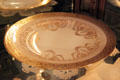 Dinner plate with gold trim which belonged to Dodge family at Dodge House. Council Bluffs, IA.
