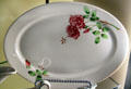 Portland Rose plate used on Union Pacific train between Chicago & Portland, OR at Union Pacific Railroad Museum. Council Bluffs, IA.