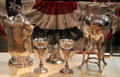Silver coffee & tea service from Abraham Lincoln's rail car at Union Pacific Railroad Museum. Council Bluffs, IA.