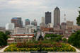 Skyline of Des Moines from state Capitol. Des Moines, IA.