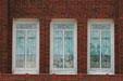 Windows of People's Savings Bank. Cedar Rapids, IA.