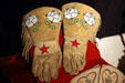 Beaded native gauntlets at Museum of Idaho. Idaho Falls, ID.