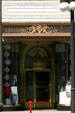 Bronze shop entrance doors of Santa Fe Building. Chicago, IL.