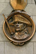 Bronze Minuteman medallion on Old Republic Building. Chicago, IL.