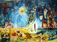 The Earth Is a Man painting by Matta at Art Institute of Chicago. Chicago, IL.