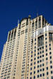 Upper story facade of Civic Opera Building. Chicago, IL.