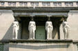 Caryatids on south side of Museum of Science & Industry. Chicago, IL.