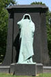 Monument to Dexter Graves hotelier by Lorado Taft in Graceland Cemetery. Chicago, IL.