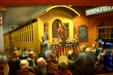 Model in Great Western Railroad Depot of Abe Lincoln giving farewell speech. Springfield, IL.