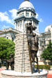 Illinois Firefighter Memorial by Neil Broden at State Capitol. Springfield, IL.