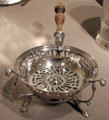 Silver chafing dish by John Burt of Boston, MA at Art Institute of Chicago. Chicago, IL.