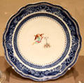 Porcelain plate with figure of Fame symbol of Society of the Cincinnati imported from China at Art Institute of Chicago. Chicago, IL.