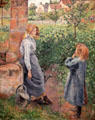 Woman & Child at Well painting by Camille Pissarro at Art Institute of Chicago. Chicago, IL.