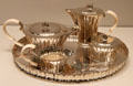 Silver tea & coffee service by Josef Hoffmann for Wiener Werkstätte of Vienna, Austria at Art Institute of Chicago. Chicago, IL.