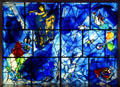 America stained glass window by Marc Chagall at Art Institute of Chicago. Chicago, IL.