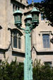 Bronze lamp at Scottish Rite Cathedral. Indianapolis, IN.