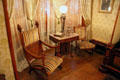 Chairs in Benjamin Harrison's bedroom at Benjamin Harrison Presidential Site. Indianapolis, IN.
