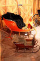 Sleighs in carriage house at Benjamin Harrison Presidential Site. Indianapolis, IN.