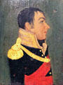 Painting of General William Henry Harrison on woods at Grouseland. Vincennes, IN.