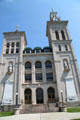 Two towers of Knox County Courthouse. Vincennes, IN.