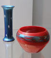 Durand & Steuben glass vases at Wichita Art Museum. Wichita, KS.