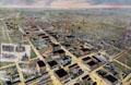 Reproduction of aerial view map of Wichita at Great Plains Transportation Museum. Wichita, KS.