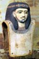Linen or papyrus plus plaster cartonnage mummy cover at Museum of World Treasures. Wichita, KS.