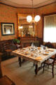 Dining room in recreated Wichita Cottage at Sedgwick County Historical Museum. Wichita, KS.