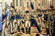 Print of Napoleon saying farewell at Fontainebleau before departure into exile on Elba by Pellerin & Co. at Cabildo Museum. New Orleans, LA.
