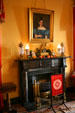 Fireplace in dining room of Hermann Grima House. New Orleans, LA.