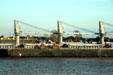 Onboard cranes of Dubai Fortune freighter on Mississippi River. New Orleans, LA.
