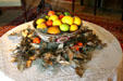 Decorated bowl of fruits at Laura Plantation. Vacherie, LA