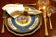 Meissen table setting in Nottoway Plantation dining room. White Castle, LA