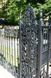 Wrought iron fence around King's Chapel Burying Ground. Boston, MA.