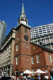 Old South Meeting House a Puritan house of worship where the 1773 Boston Tea Party was organized. Boston, MA.